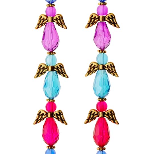 Multicolor Glass & Metal Angel Beads by Bead Landing™